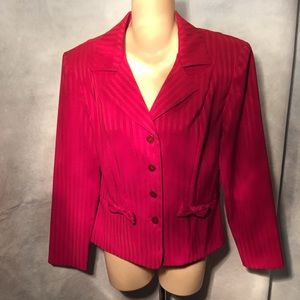 Red Women’s PinStripe Blazer with Bow accents